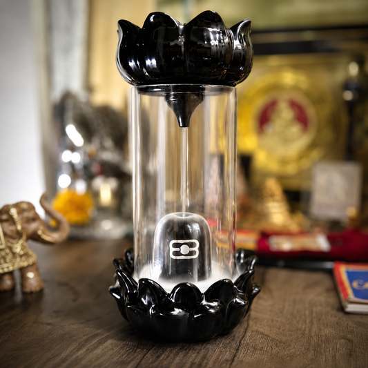 Tilak Shivling in Glass Fountain